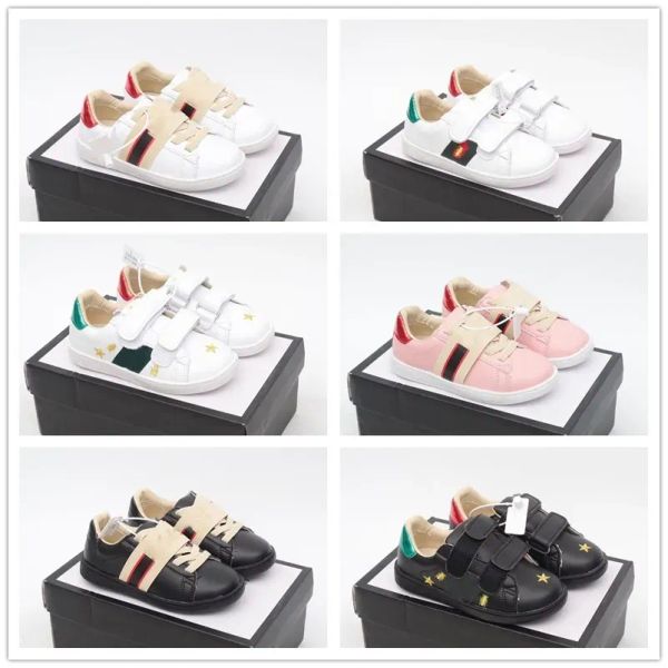 

bicycle shoes kids shoes italy bee casual girls boys star white flat leather shoe green red stripe embroidered chirdren sport snake