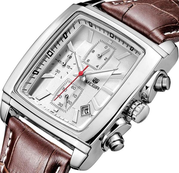 

original men watch brand luxury rectangle quartz watches waterproof luminous leather military wristwatch mens clock 20223976998, Slivery;black