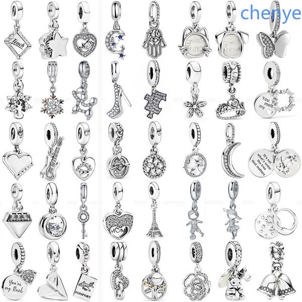 

20 pandora styles solid color silver color pendant flower boy girl family dangle charm fit original pandora bracelet women beads jewelry, Bronze;silver
