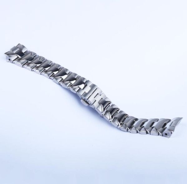 

24mm watch band for panerai luminor bracelet heavy 316l stainless steel watch band replacement strap silver double push clasp 2500960, Black;brown