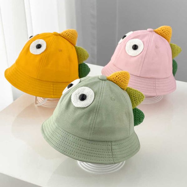 

stingy brim hats baby hat sun shade sunscreen thin style fisherman hat cute eyes cute children basin cap tide j230505, Blue;gray