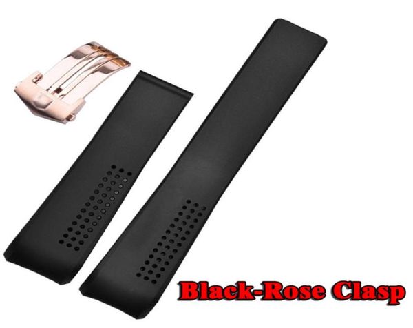 

band watch for tag heuer carrera curved end waterproof strap accessories silicone rubber bracelet chain6717432, Black;brown
