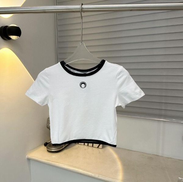 

white classic designer t shirt summer short sleeve marine women tshirt tee