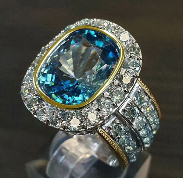 

elegant court style 925 silver plated two tone band ring - perfect for a wedding proposal or special gift for her, Golden;silver
