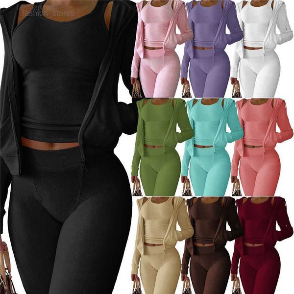 

bulk items wholesale lots fall winter tracksuits for women 3 piece sets long sleeve jacket vest pants double sided fleece sweatsuits casual, Gray