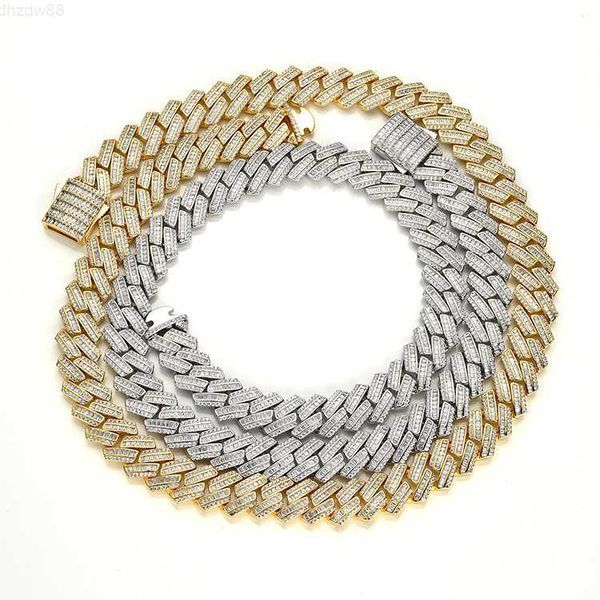 

jwy new fashion hip hop jewelry cuban miami link chains necklace iced out, Silver