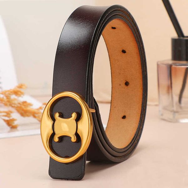 

fashion designer belt women genuine leather belt antique gold buckles versatile triomphe belts girls jeans letter waistbands, Black;brown