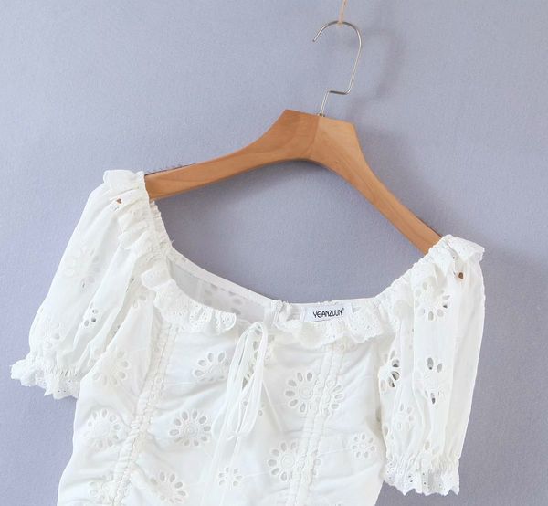 

fresh cotton white embroidery ruffled hem one-line shoulder dress port style lace skirt, Black;gray
