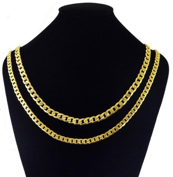 

fashion jewelry classical men necklaces stainless steel chains necklaces 18k gold plated designer necklace luxury punk rock neckla2962810, Silver