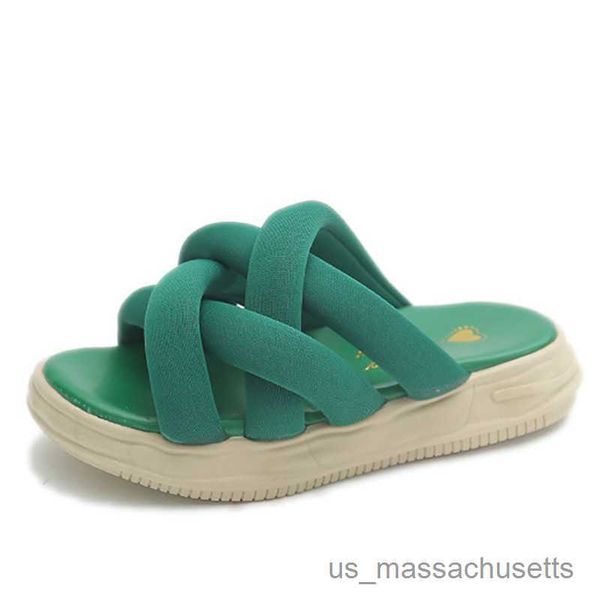 

slipper girls' slippers wear girls' sandals outside in summer outdoor children' girls' cross strap sandals soft soles, Black;grey