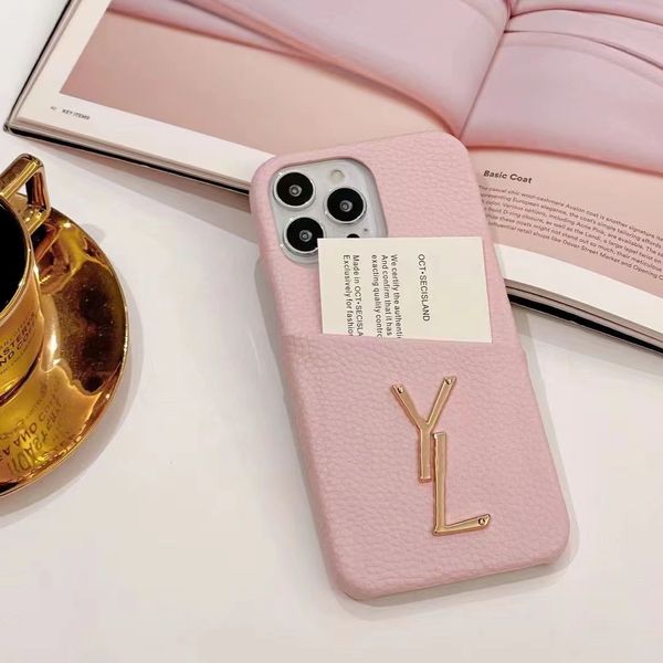 Luxury Litchi Stria Phone Cases For iPhone 16 15 14 13 12 11 Pro Max 16Pro 16Plus 15Pro 15ProMax Black Leather Mobile Back Cover With Card Holder Pocket Case