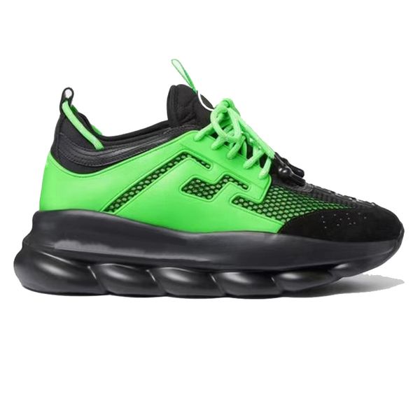 

2023 fashion italy chain reaction casual shoes sneakers designer shoe multi-color reflective height luxury womens mens designers trainers 3-, Black