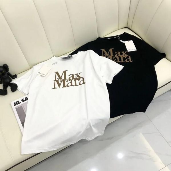 

white classic designer t shirt summer short sleeve mara women tshirt tee