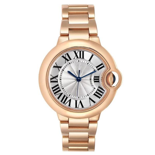 

watch designer watch mens watch womens watch diamond quartz leather stainless steel watch 33/36/42mm dial calendar disc smart temperament tr, Slivery;brown