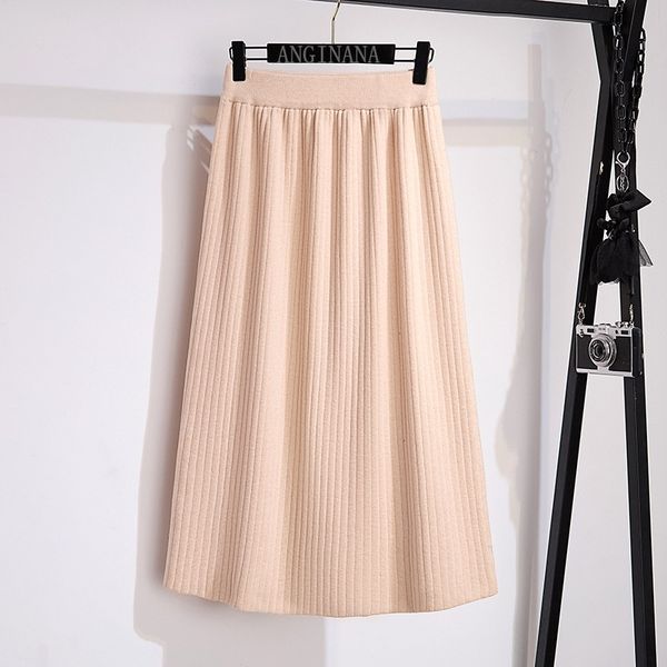 

skirts spring and summer oversized 10xl 150 kg women's skirt large 4xl 6xl 8xl high waist loose big elastic bohemian a-line skirt 23050, Black