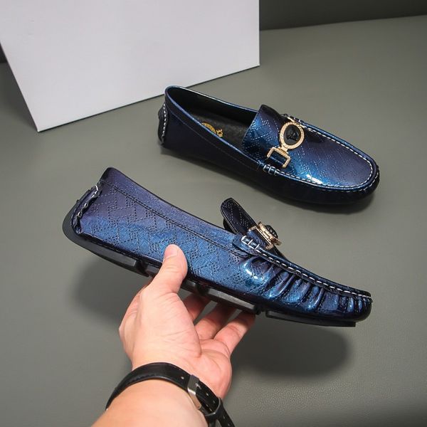 

men's casual shoes fashion style versatile flats dress shoes high end quality evening banquet wear, Black