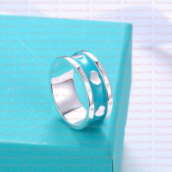 

fashion luxury single row diamond silver love plain ring men and woman rose gold ring designer couple jewelry gift with box