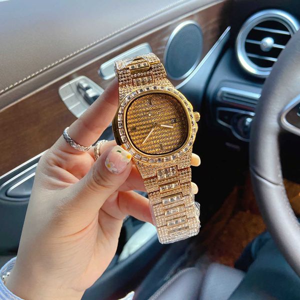 

high-quality fashion women watches fashion designer automatic quartz watch 40mm business patekity watches fine steel with diamonds de luxe g, Slivery;black