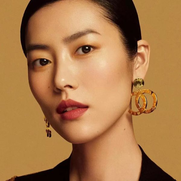 

11 style 18k gold plated luxury designer letters stud ear hook geometric famous women crystal rhinestone pearl earring wedding party jewelry, Golden;silver