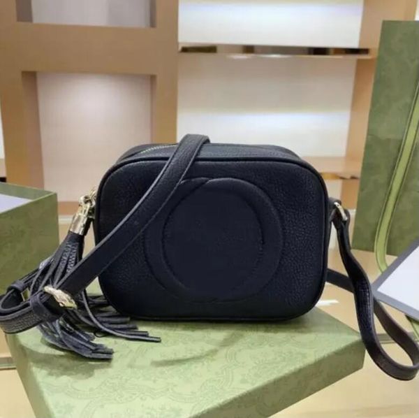 

soho disco genuine leather camera bag crossbody shoulder bags women handbag purse classic letter clutch zip wallet tassel pendant multicolor