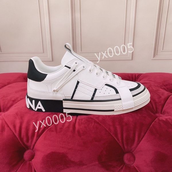 

new brand designer mens women casual shoes white black sneakers leather trainer printed platform trainers shoes