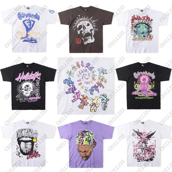 

hellstar studios tee plus size men t-shirts heavy thick 100% cotton man vintage oversized t-shirt streetwear tee youth tees hellstars big t, White;black