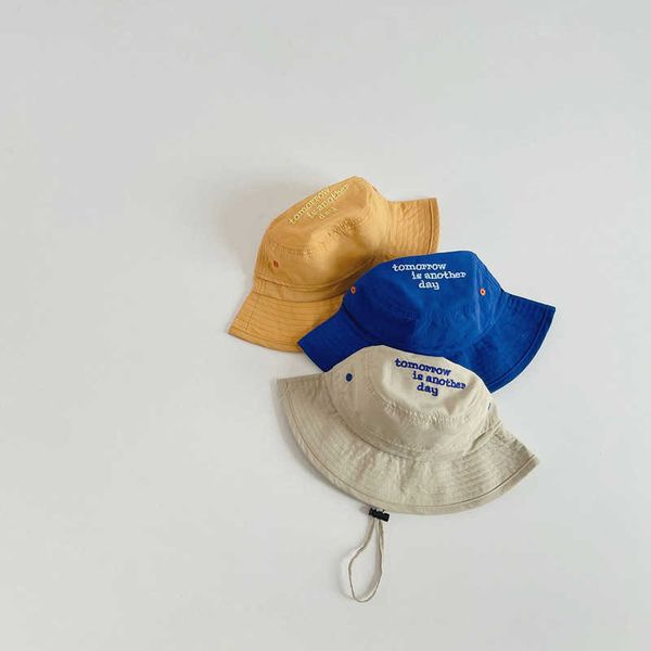 

stingy brim hats children sunscreen hat 2023 summer quick drying uv resistant fisherman hat boys and girls baby basin cap 4650cm j230505, Blue;gray