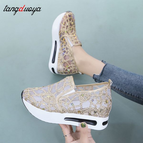 

womenshoesgoldsilverplatformwedgesneakershighheelsneakersshoeswomencasualmeshbreathableshoeszapatillasmujer, Black