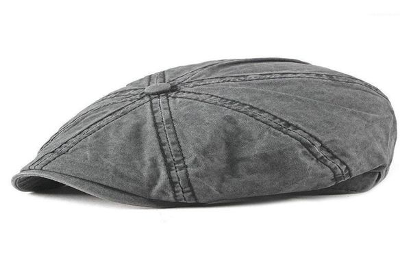 

berets ltow casual eightblade cap octagonal hats for men sboy caps painters cotton herringbone flat gavroche1552159, Blue;gray
