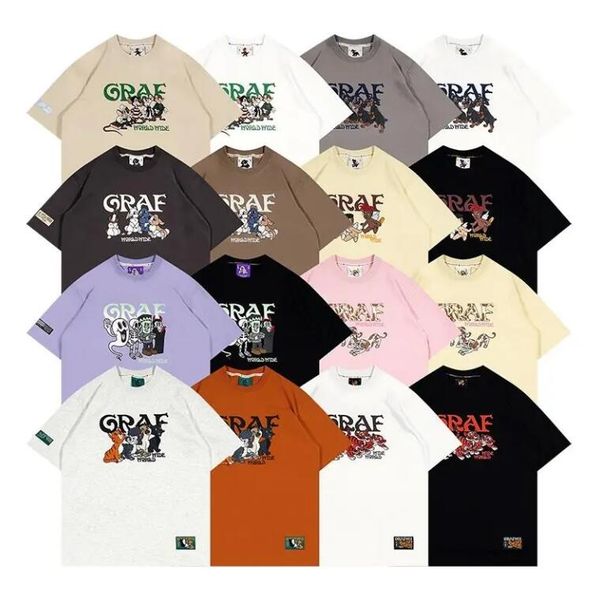 

white classic designer t shirt summer short sleeve graf streetgossip women tshirt cartoon men tee