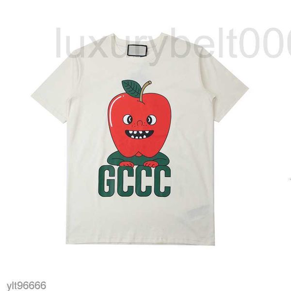 

men's t-shirts designer summer apple cartoon print short sleeve t-shirt for men and women vo7j, White;black