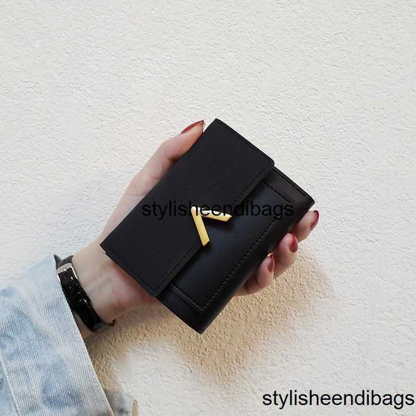 

stylisheendibags wallets designer new v korean wallet female short paragraph wild student wallet lady card bag three fold coin purse wallet, Red;black