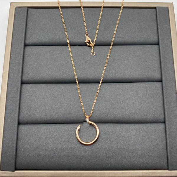 

designer circle women's necklace flatbread pendant nail lucky girl classic choker steel jewelry gift, Silver