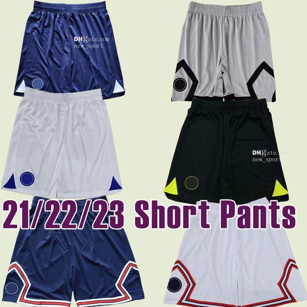 

21 22 23 soccer jerseys mbappe soccer shorts psgs home blue away gray third fourth black football pants 2023 maillot akimi sergio ramos verr, Black;red