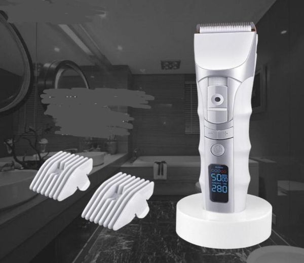 

lcd professional hair clipper fast charger hair beard trimmer men electric precision cutting machine haircut barber tool2877287