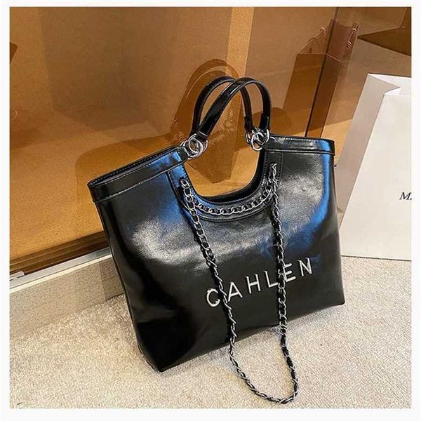 

advanced soft leather big for women 2022 popular new versatile chain crossbody fashion handheld tote bag factory outlet 70% off 2pb3