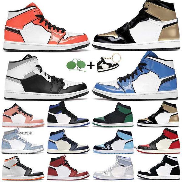 

men women basketball shoes 1s high og 1 electro orange shadow 2.0 hyper royal chicago light banned pink quartz mens trainers sports sneakers