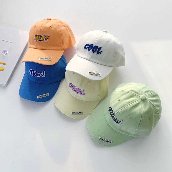 

ball caps solid color letter children baseball cap summer boy girl adjustable sun hat outdoor leisure kids peaked caps gorras j230504, Blue;gray