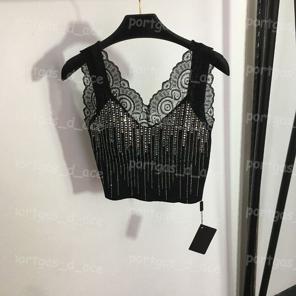 

luxury designer women t shirt lace cropped bra white black bottoming