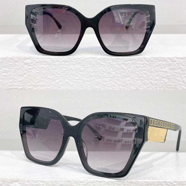 

lady square frame oversized glasses fd8031 fashion designer black frame gradient lenses with classic letter logo on temples womens casual pe, White;black