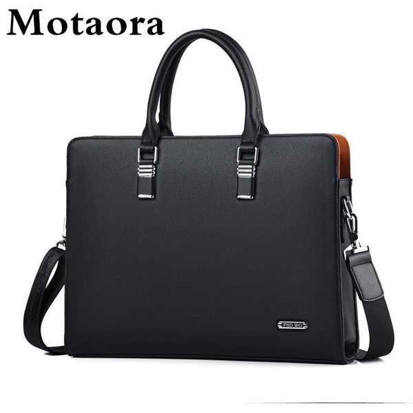 

briefcases motaora leather men shoulder bags male handbags for hp dell 14 156 inch lapwork bag business briefcase 230506