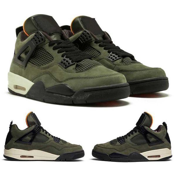 

og brand shoes undftd x jumpman 4 basketball 4s man woman olive green fashion men women trainers sports sneakers size 36-46