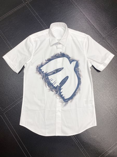 

mens designer shirts brand clothing men shorts sleeve dress shirt hip hop style cotton 10647, White;black