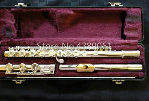 

armstrong 303 c tune 17 holes opening flute cupronickel tube silver plated surface gold lip plate e key musical instrument flute2688932