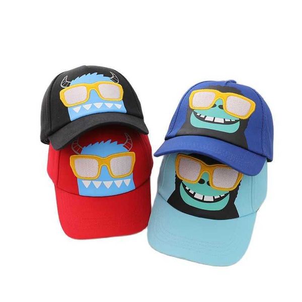 

ball caps doitsummer boy girl cap baseball hats cartoon monster child sun hats kids peaked caps snapback age for 2 to 7 years old j230504, Blue;gray