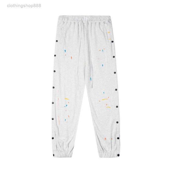 

men's gallery pants fashion ink single breasted sweatpants 3953, Black