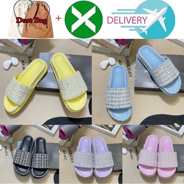 

quality ladies flip flops sandals womens slippers flats beach shoes woman thick bottom leather designer slipper flip flops quilted slides sa, Black