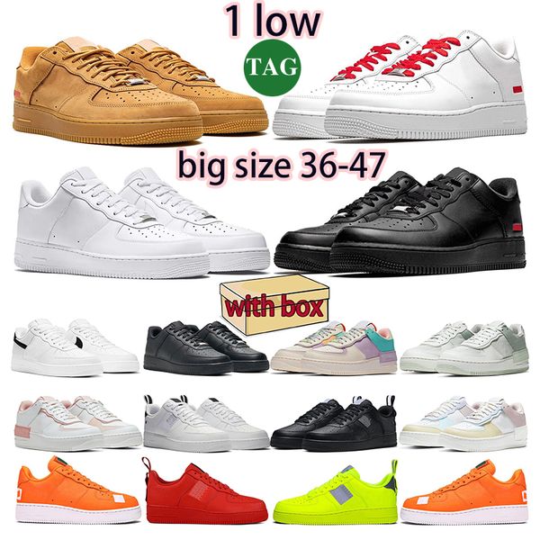 

2023 with box running shoe f1 low sports sneakers utility white black sup wheat white spruce aura pale lvory outdoor mens trainers classi eu