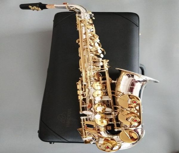 

real picture brand new yanagisawa awo37 alto saxophone silverplated gold key professional super play sax with case7671816