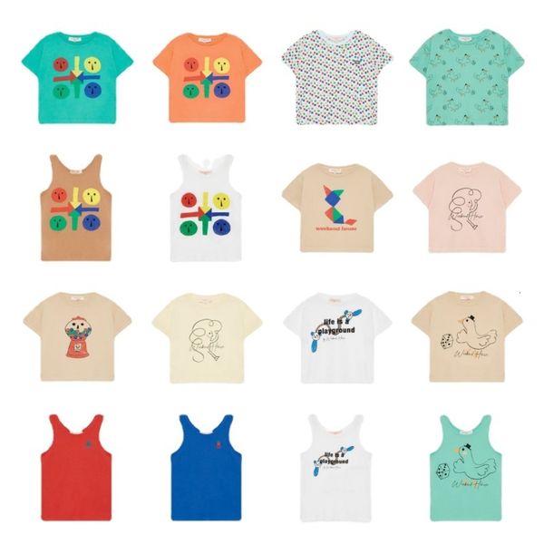 

tshirts children's ins style 2023 spring wh series summer boy girl cotton breathable short sleeve printed 230506, Blue